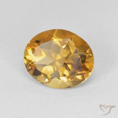 Citrino Dorado naranja natural de 3.06 ct, Ovalada, VVS-VS