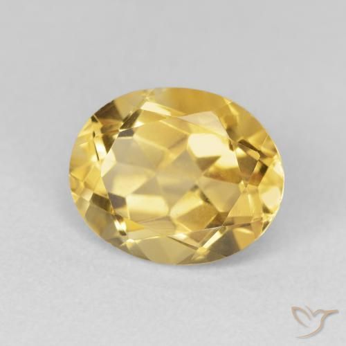 Citrino Dorado natural de 3.43 ct, Ovalada, VVS-VS