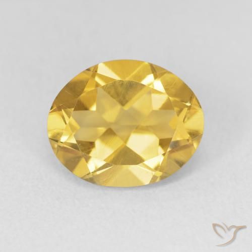 3.20ct Natural Dorado medio Citrino, Ovalada, VVS-VS