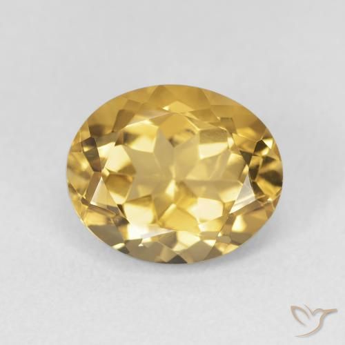 3.53ct Natural Dorado medio Citrino, Ovalada, VVS-VS