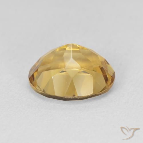Citrino Dorado medio natural de 3.53 ct, Ovalada, VVS-VS