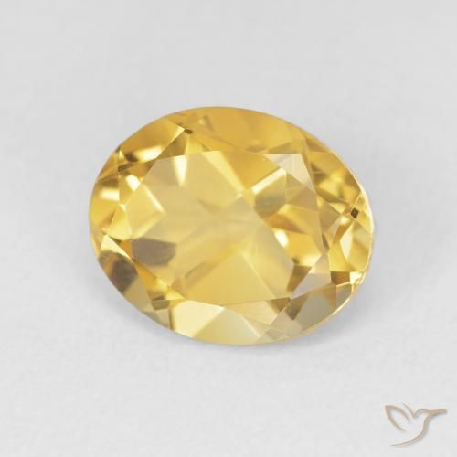 Citrino Naranja dorado natural de 3.59 ct, Ovalada, VVS-VS