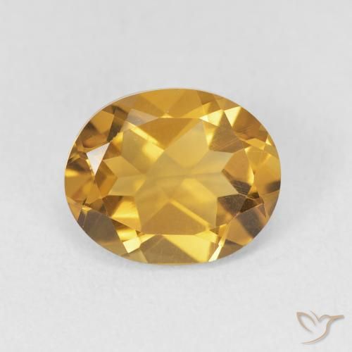 3.20ct Natural Medium Dark-Golden Citrino, Ovalada, VVS-VS