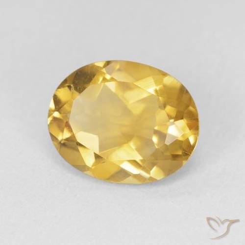 Citrino Dorado natural de 3.18 ct, Ovalada, VVS-VS