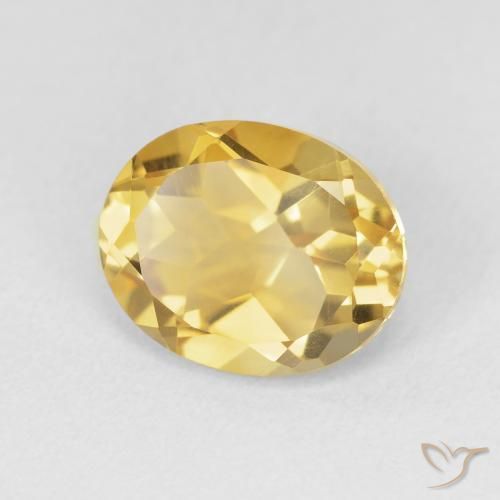 Citrino Dorado natural de 3.48 ct, Ovalada, VVS-VS