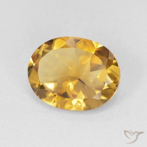 Citrino Naranja dorado natural de 3.11 ct, Ovalada, VVS-VS