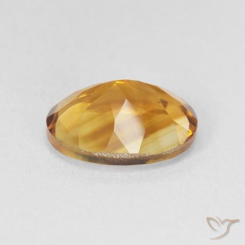 Citrino Naranja dorado natural de 3.11 ct, Ovalada, VVS-VS