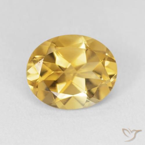 3.25ct Natural Dorado intenso Citrino, Ovalada, VVS-VS