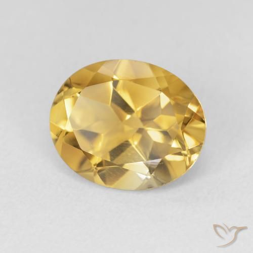 Citrino Dorado intenso natural de 3.25 ct, Ovalada, VVS-VS