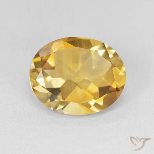 3.38ct Natural Dorado intenso Citrino, Ovalada, VVS-VS