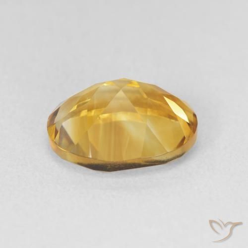 Citrino Dorado intenso natural de 3.38 ct, Ovalada, VVS-VS