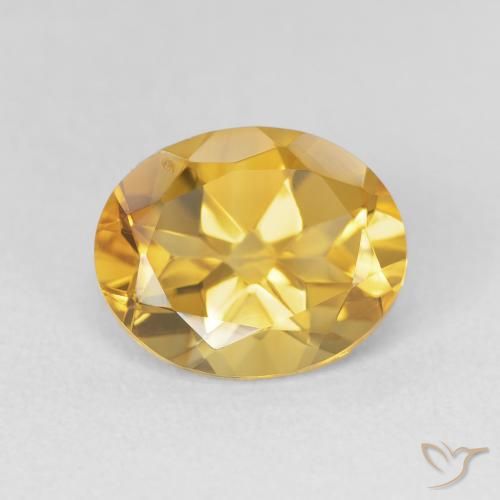 3.32ct Natural Dorado claro Citrino, Ovalada, VVS-VS