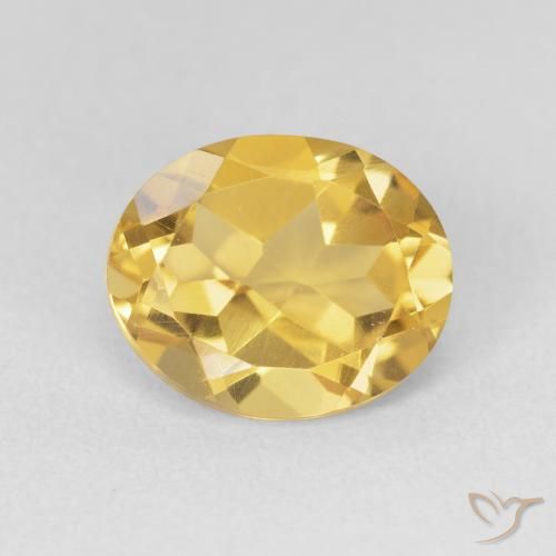 3.52ct Natural Dorado intenso Citrino, Ovalada, VVS-VS