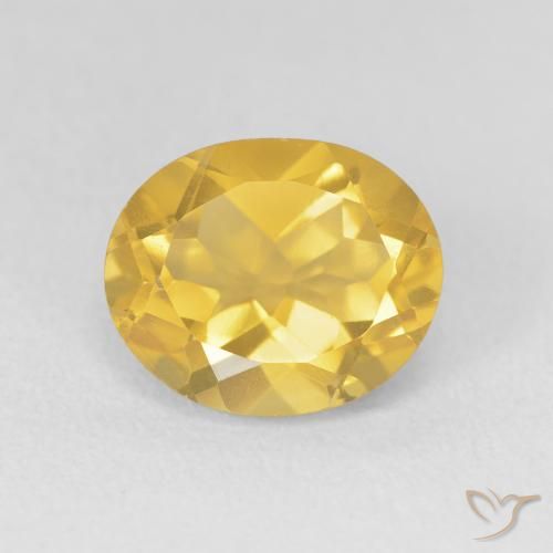 3.78ct Natural Naranja dorado Citrino, Ovalada, VVS-VS