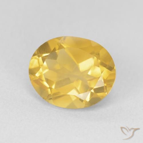 Citrino Naranja dorado natural de 3.78 ct, Ovalada, VVS-VS