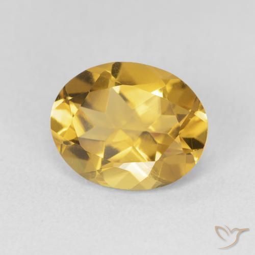 Citrino Dorado natural de 3.11 ct, Ovalada, VVS-VS