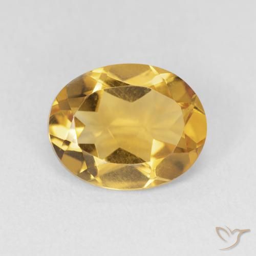 3.23ct Natural Medium Light-Golden Citrino, Ovalada, VVS-VS
