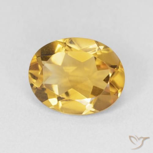 Citrino Medium Light-Golden natural de 3.23 ct, Ovalada, VVS-VS