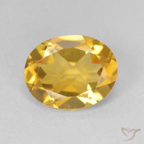 3.11ct Natural Dorado medio Citrino, Ovalada, VVS