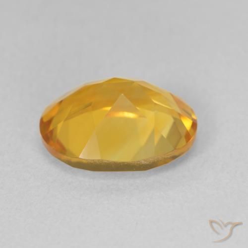 Citrino Dorado medio natural de 3.11 ct, Ovalada, VVS