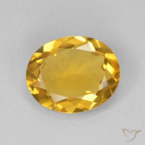 2.94ct Natural Dorado claro Citrino, Ovalada, VVS