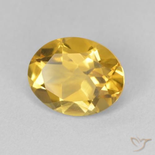 Citrino Dorado natural de 3.03 ct, Ovalada, VVS-VS