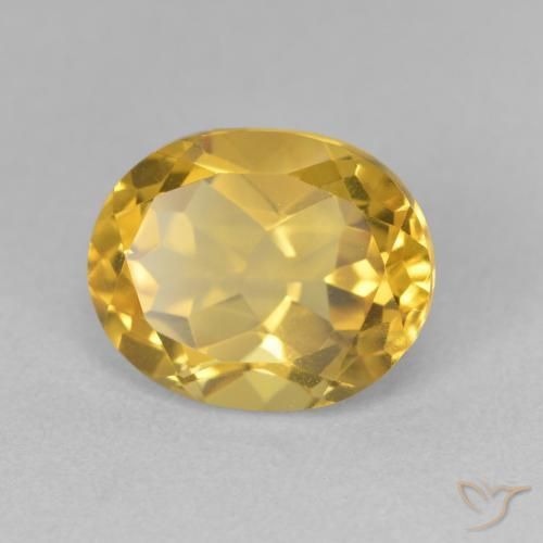 Citrino Dorado natural de 3.54 ct, Ovalada, VVS-VS