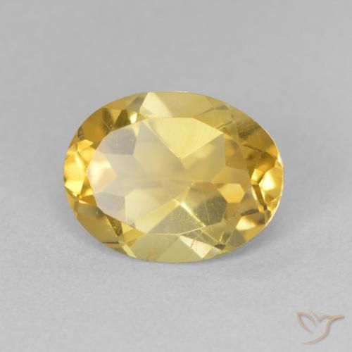 Citrino Naranja dorado natural de 2.87 ct, Ovalada, VVS-VS