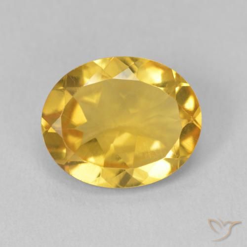 3.04ct Natural Dorado claro Citrino, Ovalada, VVS-VS
