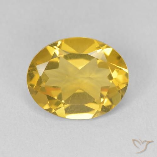 3.02ct Natural Dorado medio Citrino, Ovalada, VVS-VS