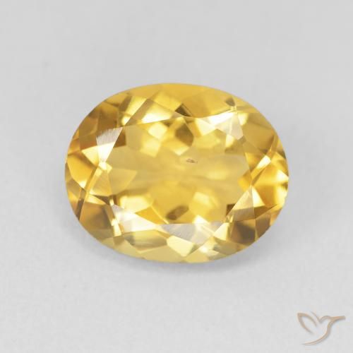 3.30ct Natural Dorado intenso Citrino, Ovalada, VVS
