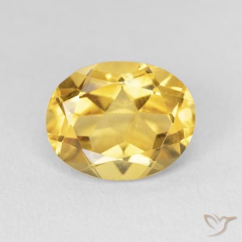 3.28ct Natural Dorado intenso Citrino, Ovalada, VVS