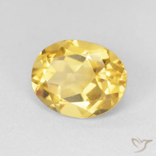 Citrino Dorado intenso natural de 3.28 ct, Ovalada, VVS