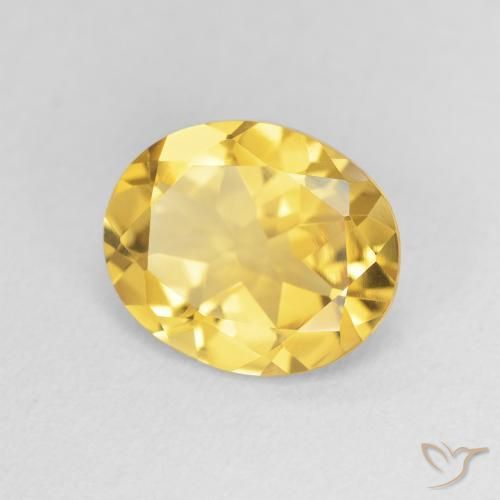 Citrino Dorado natural de 2.63 ct, Ovalada, VVS