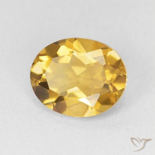 Citrino Dorado natural de 3.36 ct, Ovalada, VVS