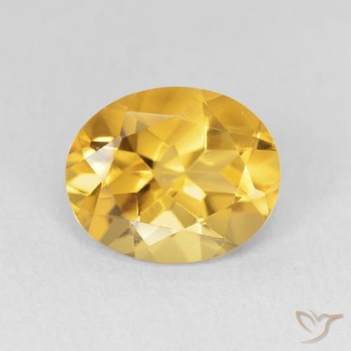 3.18ct Natural Dorado claro Citrino, Ovalada, VVS