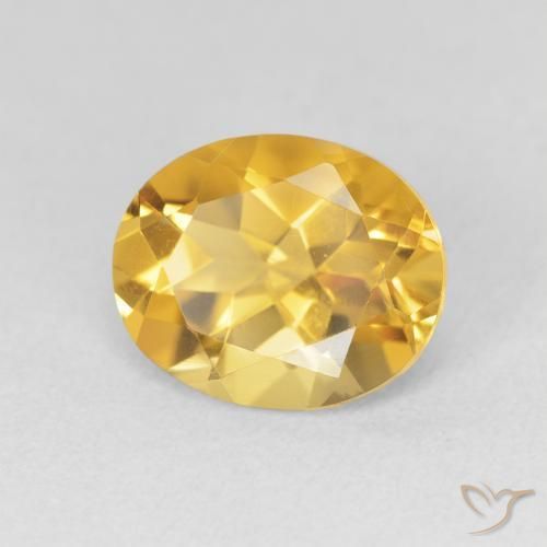 Citrino Dorado claro natural de 3.18 ct, Ovalada, VVS