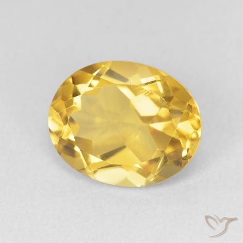 Citrino Dorado natural de 3.52 ct, Ovalada, VVS