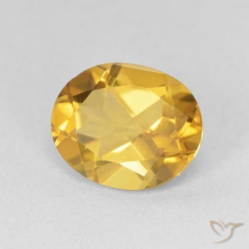 Citrino Dorado natural de 3.14 ct, Ovalada, VVS