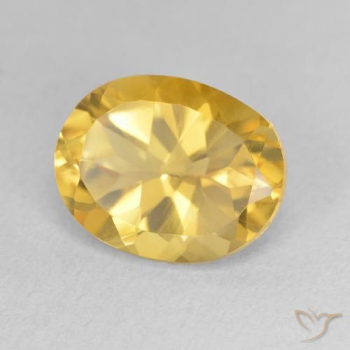 Citrino Naranja dorado natural de 3.50 ct, Ovalada, VVS-VS