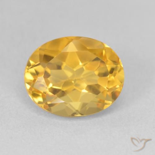3.34ct Natural Naranja dorado Citrino, Ovalada, VVS-VS