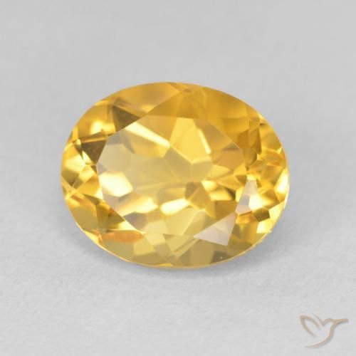 Citrino Naranja dorado natural de 3.34 ct, Ovalada, VVS-VS
