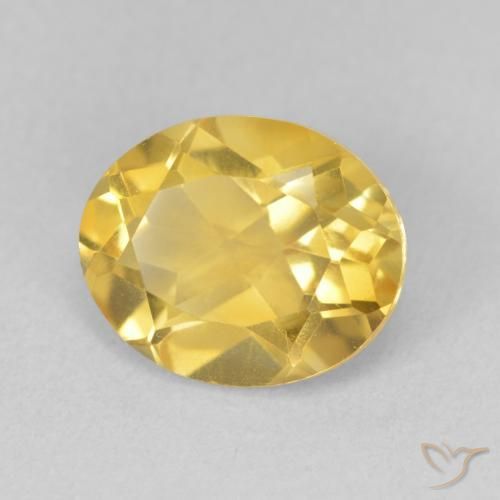 Citrino Naranja dorado natural de 3.42 ct, Ovalada, VVS-VS
