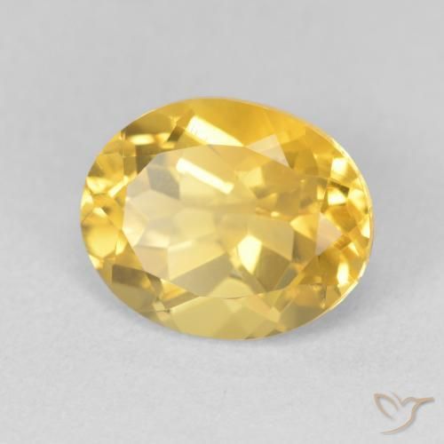 Citrino Dorado natural de 3.67 ct, Ovalada, VVS-VS