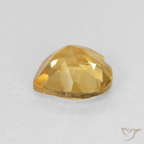 Citrino Dorado natural de 0.74 ct, Corazón, VVS-VS