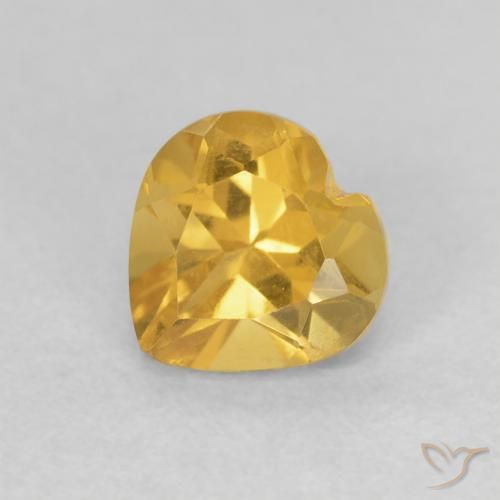 0.78ct Natural Oro Citrino, Corazón, VVS-VS