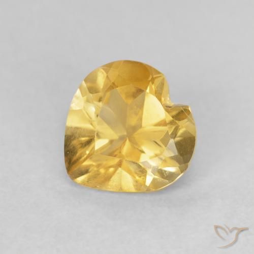 Citrino Oro natural de 0.67 ct, Corazón, VVS-VS