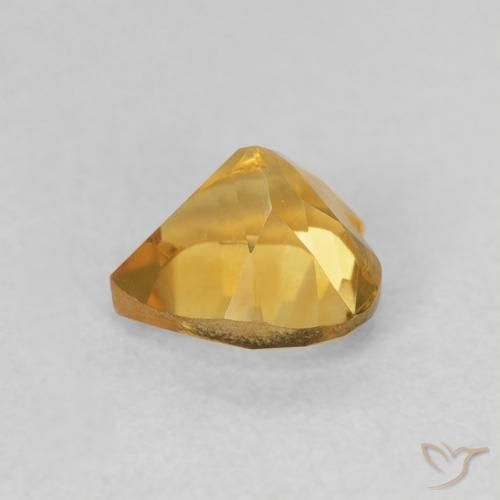 Citrino Dorado medio natural de 0.73 ct, Corazón, VVS