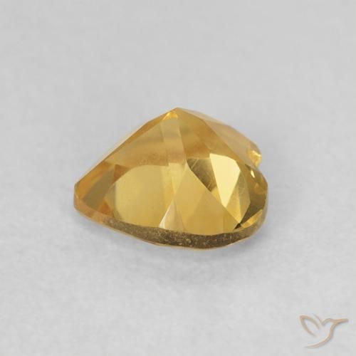 Citrino Dorado natural de 0.71 ct, Corazón, VVS