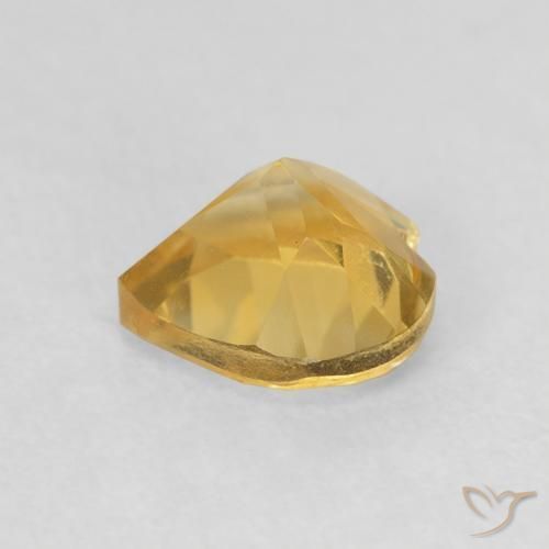 Citrino Dorado natural de 0.85 ct, Corazón, VVS